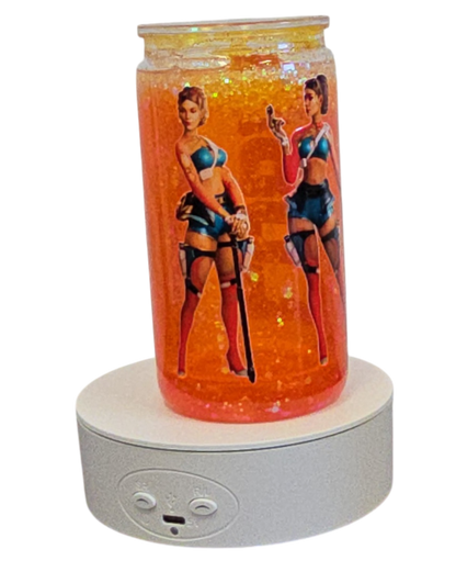 Loba Apex Legends Suspended Glitter 16oz Snowglobe Tumbler with Straw / Gobelet Loba Apex Legends Effet Paillettes Suspendues 16oz avec paille