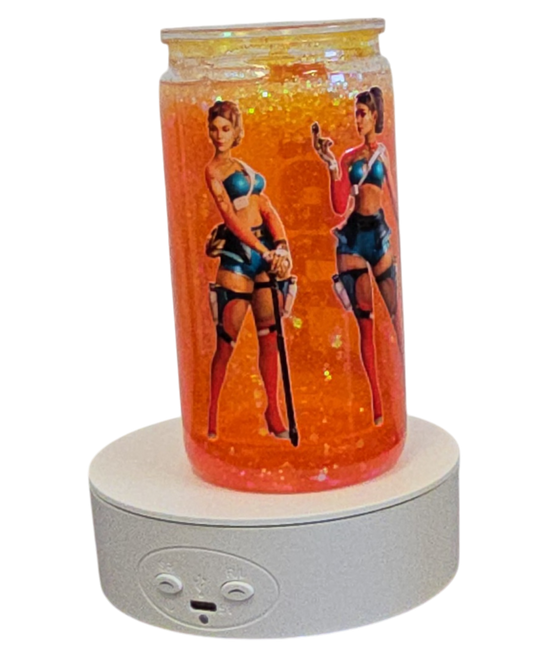 Loba Apex Legends Suspended Glitter 16oz Snowglobe Tumbler with Straw / Gobelet Loba Apex Legends Effet Paillettes Suspendues 16oz avec paille