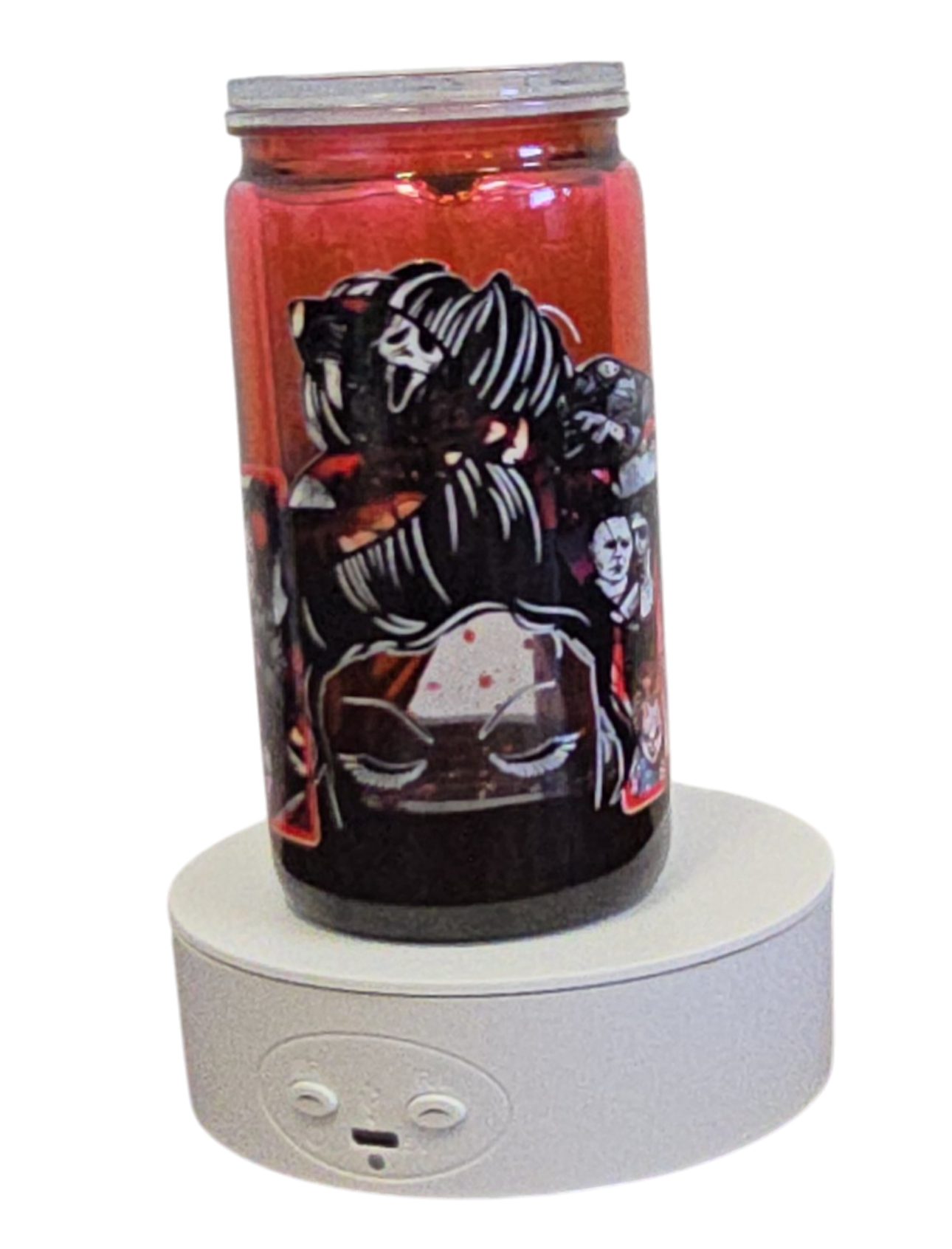 Mom Life 1True Crime Junkie 16oz Blood Drip Halloween Snowglobe Tumbler with Straw / Gobelet d’Halloween 16oz Mom Life Effet Sanglant avec paille