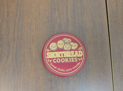 Shortbread Cookie Fidget Tin Grandma Sewing Kit • ASMR Clicker Toy • Stress Relief / Anti-Stress Gift • Canadian Seller • Red