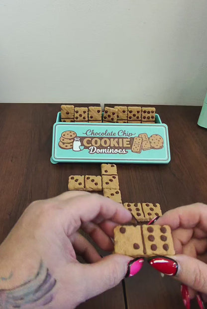 Cookie Domino Set with Storage Box | Cookie-Shaped Decorative Dominoes