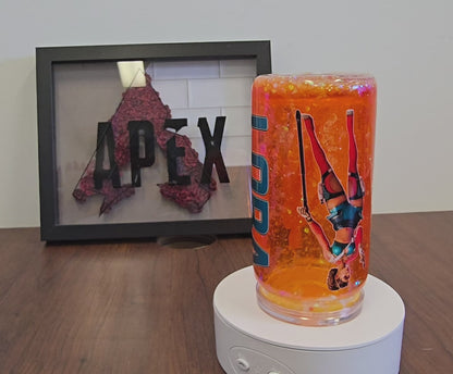 Loba Apex Legends Suspended Glitter 16oz Snowglobe Tumbler with Straw / Gobelet Loba Apex Legends Effet Paillettes Suspendues 16oz avec paille