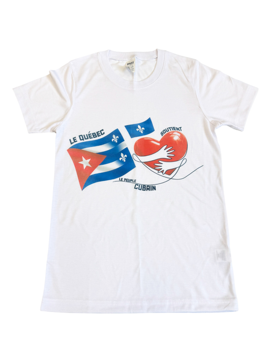 LaCubaQuoise -T Shirt - Le Quebec Soutient le peuple Cubain