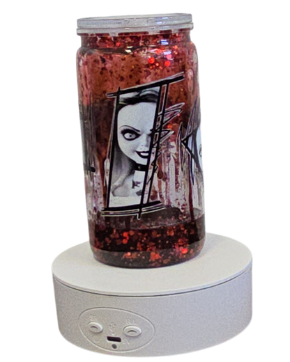 Tiffany Bride of Chucky 16oz Halloween Snowglobe Tumbler with Straw / Gobelet d’Halloween Tiffany 16oz avec paille