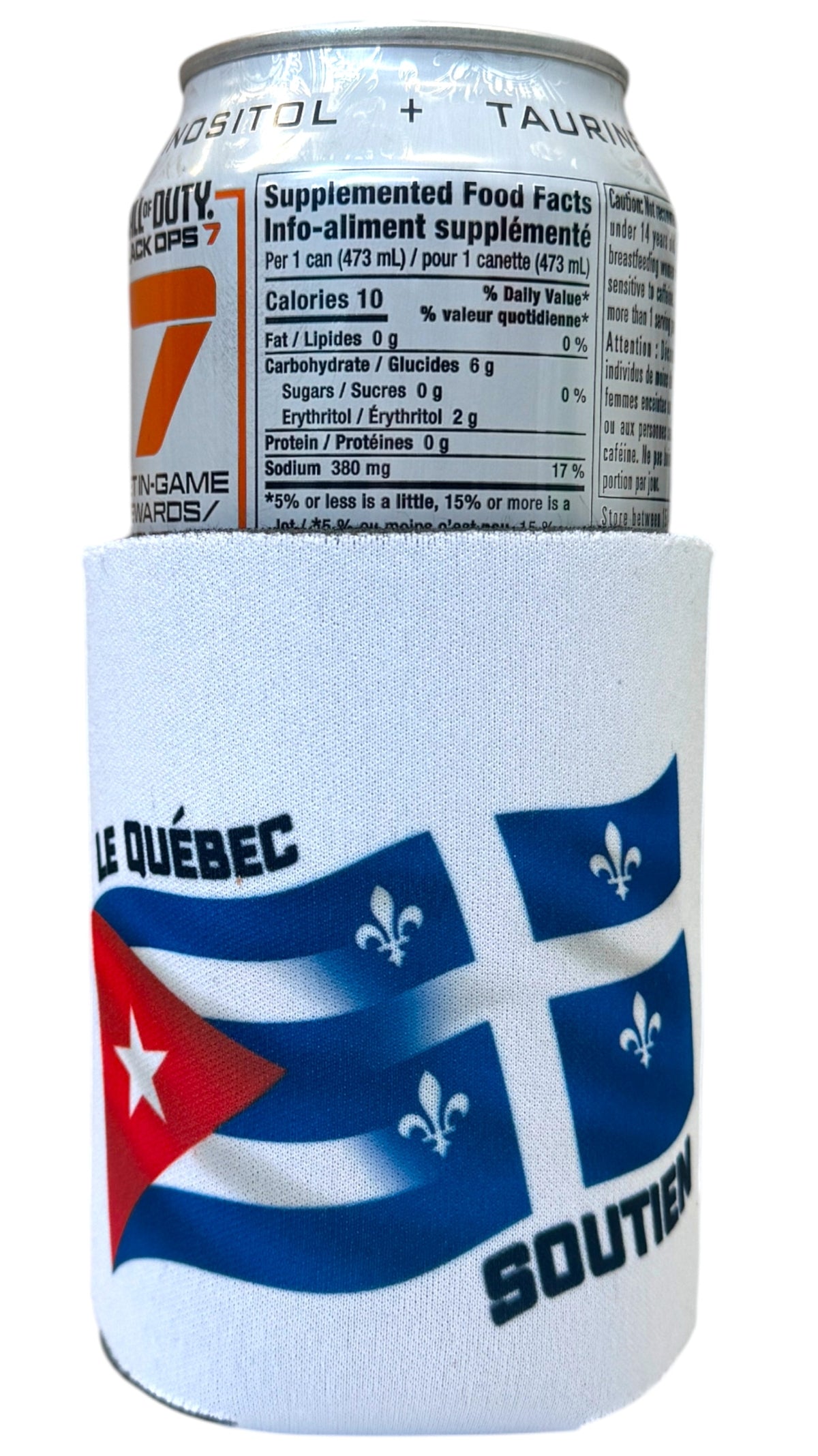LaCubaQuoise - Le Québec Soutien le Peuple Cubain – Can Koozies (Set of 2)